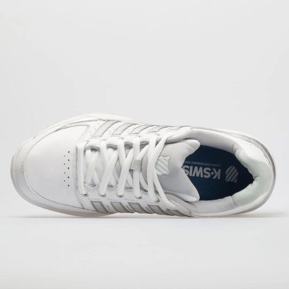 K-Swiss Hypercourt Express Leather Women's  White/Silver/Glacier Gray closed - toe shoes