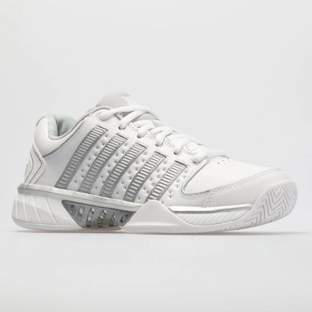 K-Swiss Hypercourt Express Leather Women's  White/Silver/Glacier Gray short - distance - runner