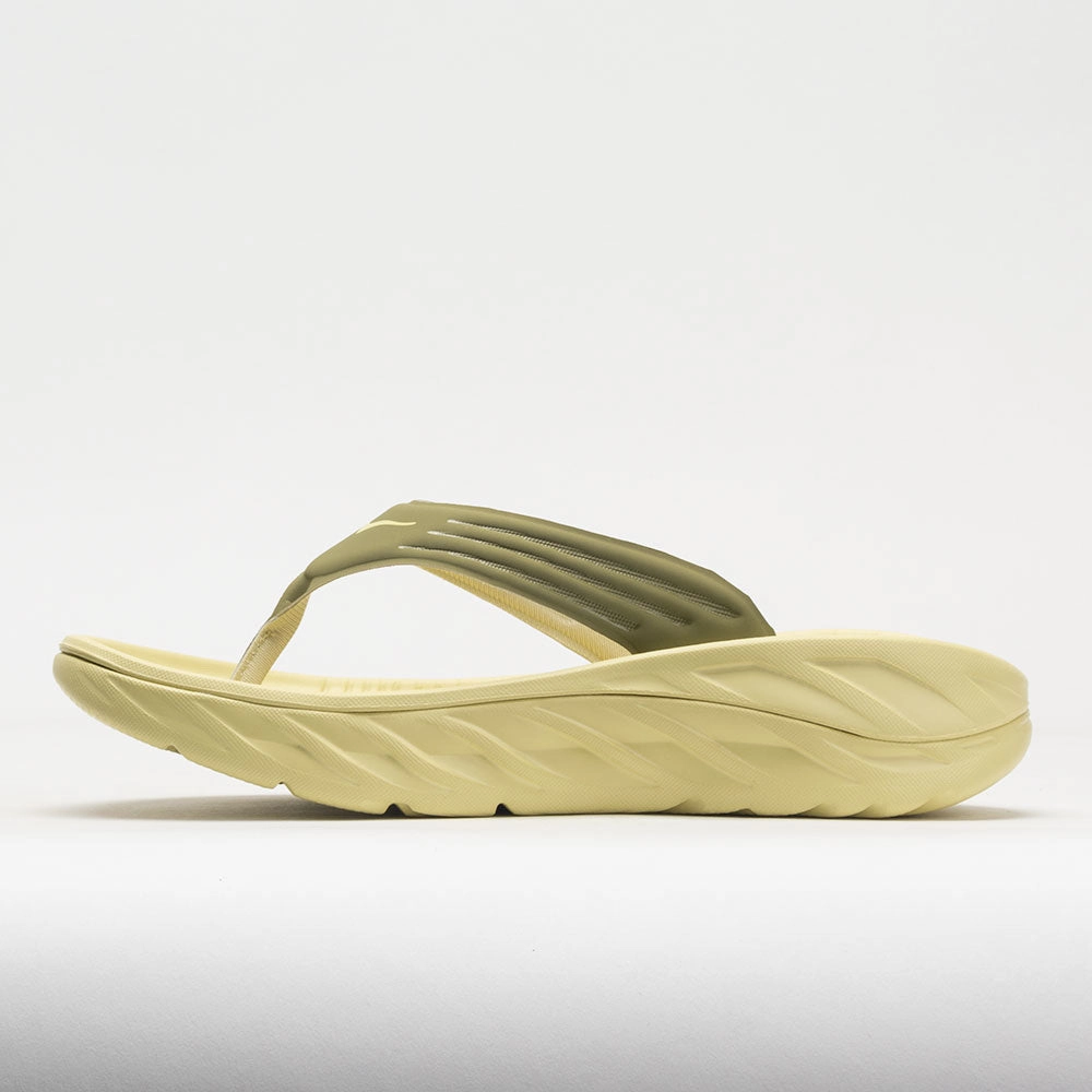 HOKA Ora Recovery Flip Men's  Green Moss/Celery Root Comfortable Tongue