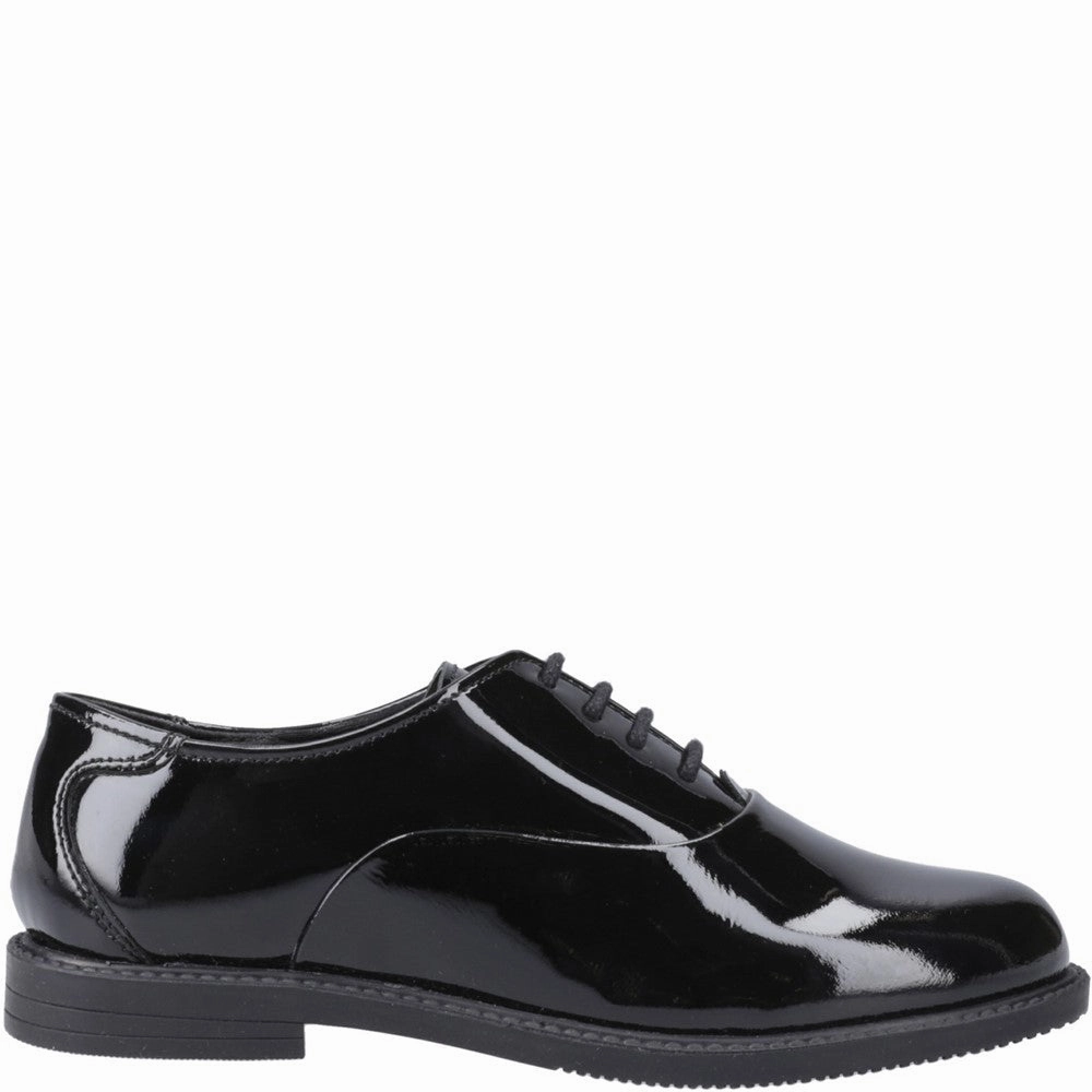 Bend Step Modern Pace Hush Puppies Nellie Patent Junior School Shoes