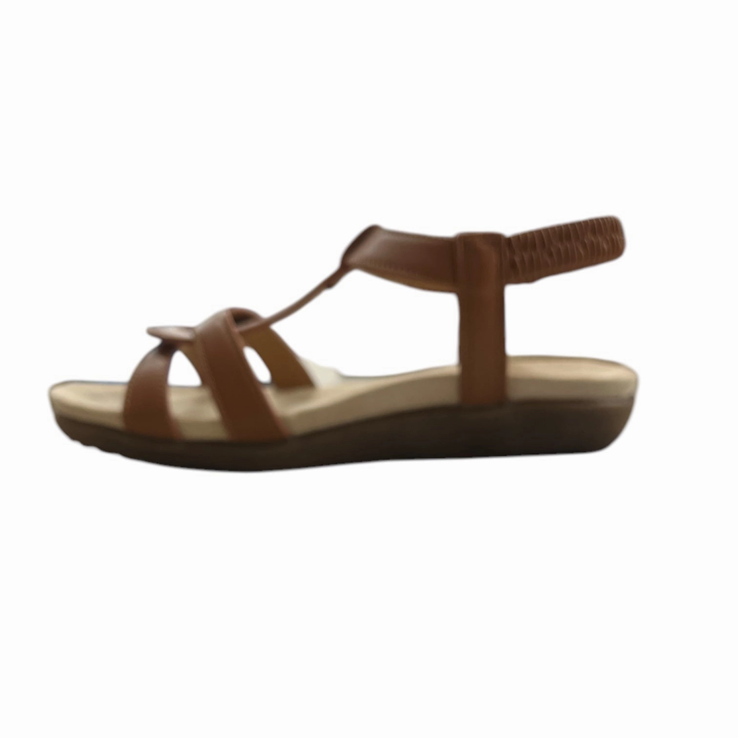 Brianna-09 Tan Durable Walking Flexible Fit Shoes