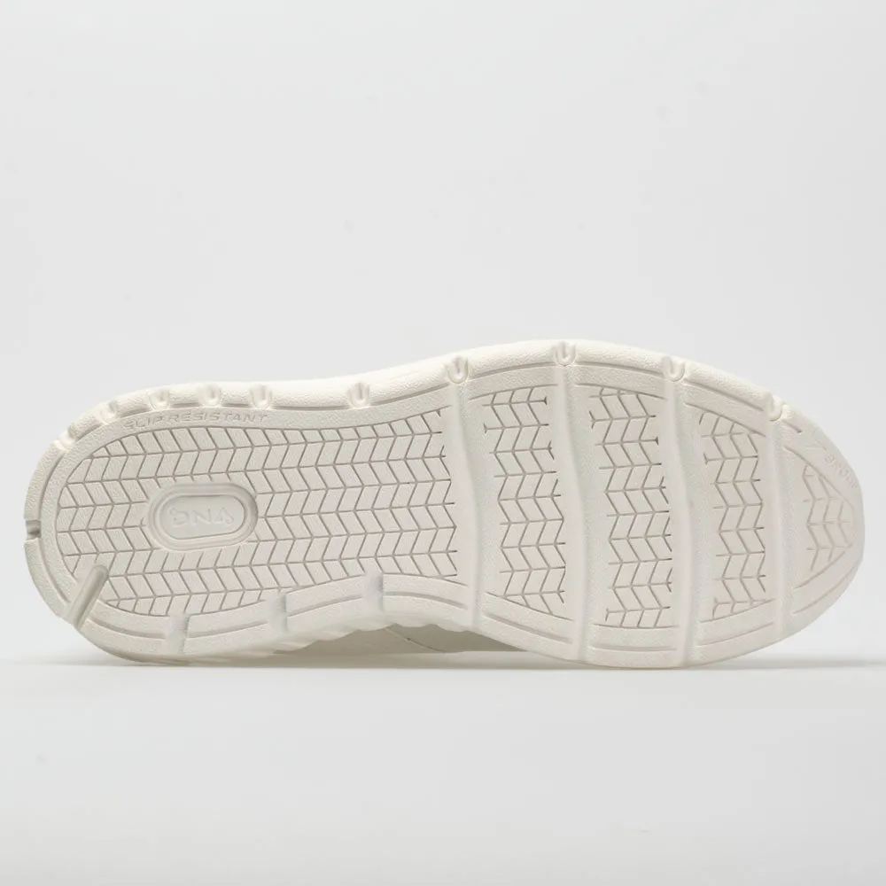 Narrow - toe - box running in a park trail Brooks Addiction Walker 2 Men's  White/White