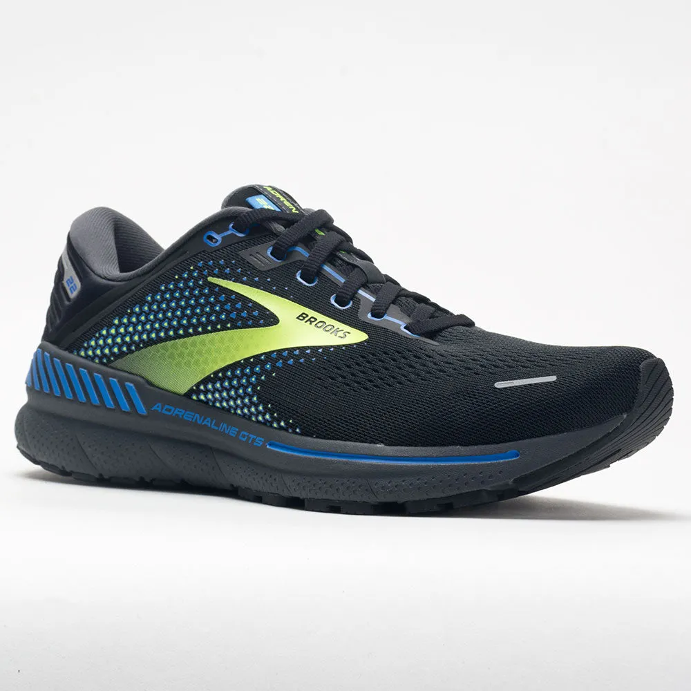 Brooks Adrenaline GTS 22 Men's  Black/Blue/Nightlife fluorescent shoes gym - workout running shoes
