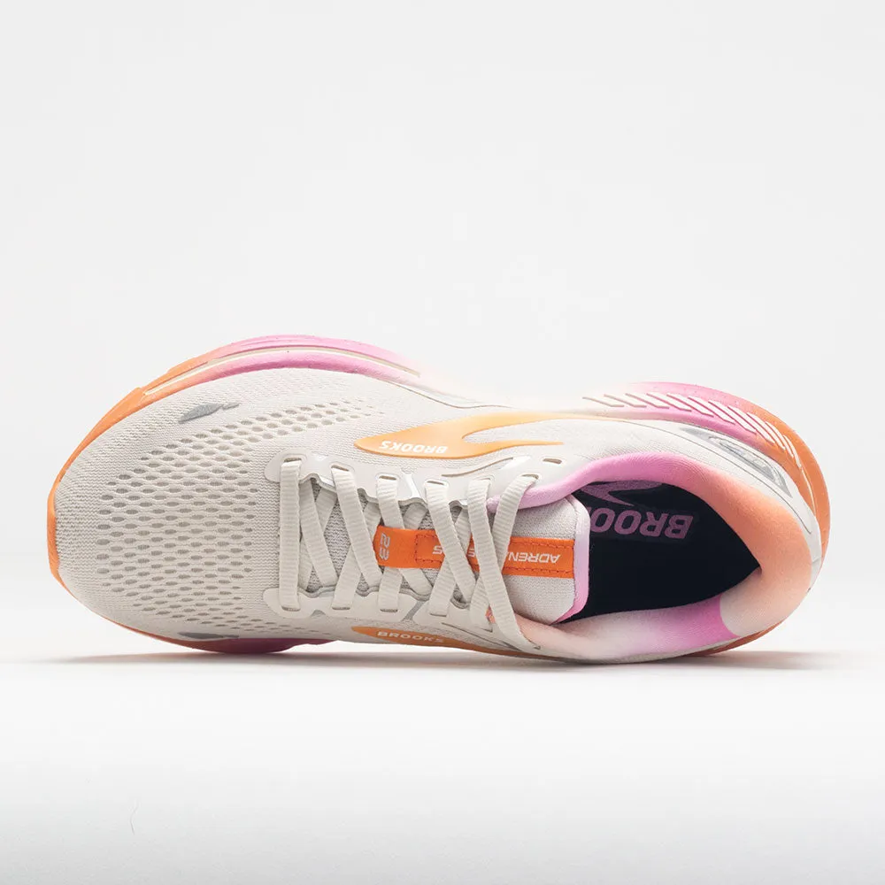 Brooks Adrenaline GTS 23 Women's  White Sand/Sunset/Fuchsia running in parks Solid - colored