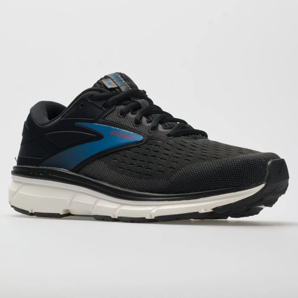 Brooks Dyad 11 Men's  Black/Ebony/Blue Magnificent style running in a dock area shoes