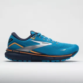 cold - weather bright - colored running shoes Brooks Ghost 15 GTX Men's  Blue/Peacoat/Orange
