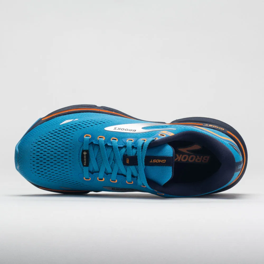 Striped Senior Brooks Ghost 15 GTX Men's  Blue/Peacoat/Orange