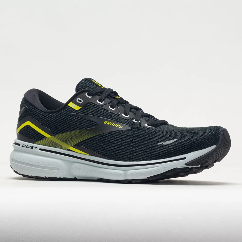 Brooks Ghost 15 Men's  Black/Ballad Blue/Sulphur synthetic durability Impact Foam