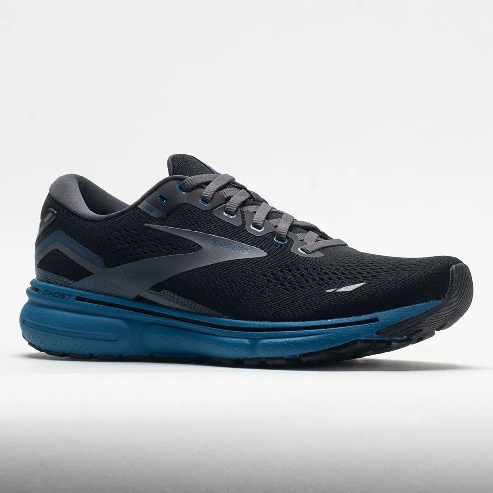 Brooks Ghost 15 Men's  Black/Blackeded Pearl/Blue Light Cushioning