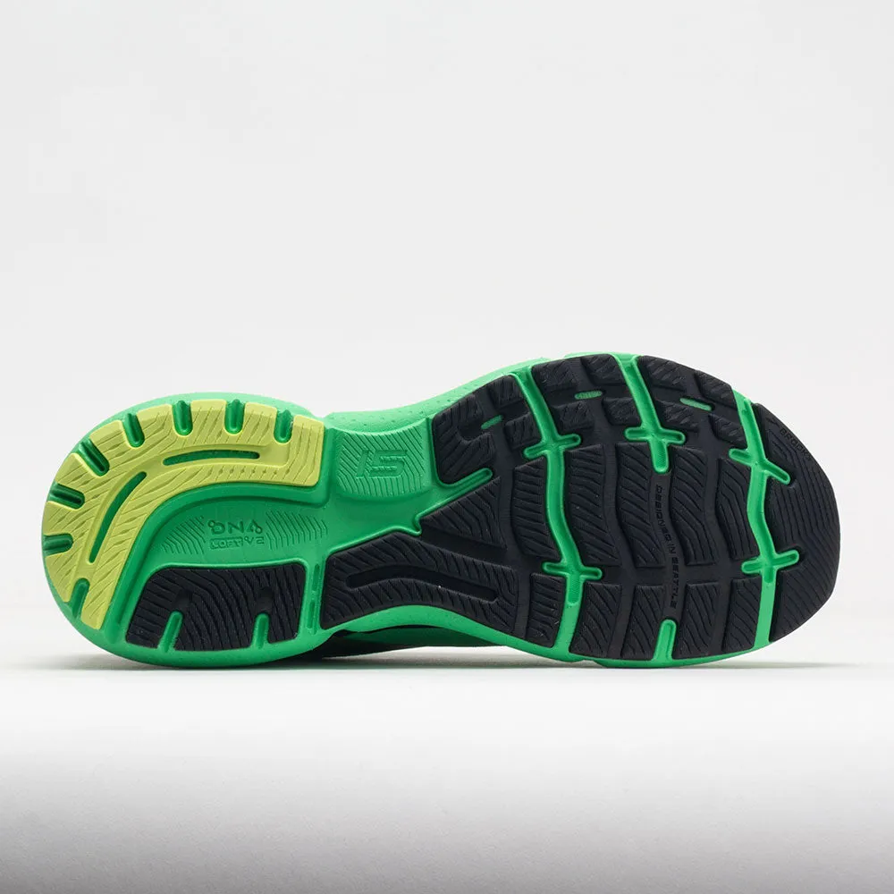 hilly track running wear group run Brooks Ghost 15 Men's  Green/Black/Sharp Green