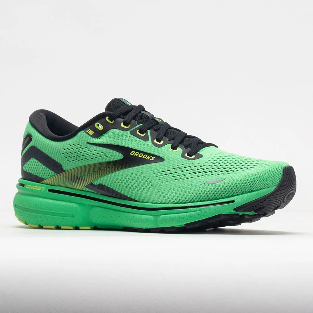 cushion - soft shoes Brooks Ghost 15 Men's  Green/Black/Sharp Green