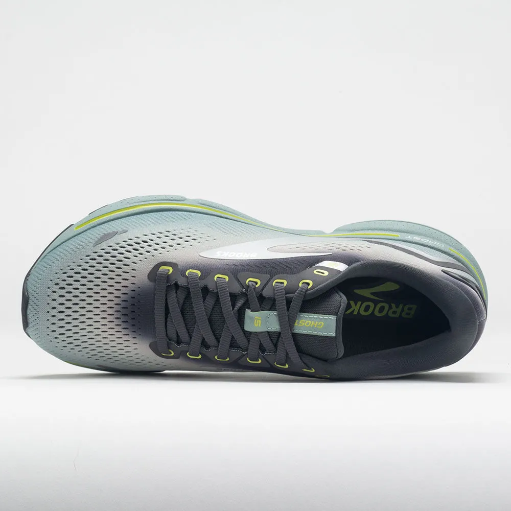 Brooks Ghost 15 Men's  Grey/Oyster/Cloud Blue reflective shoe element