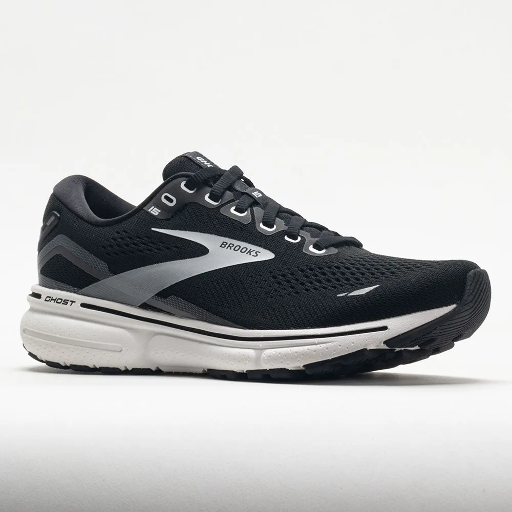 fashionable running footwear Brooks Ghost 15 Women's  Black/Blackened Pearl/White
