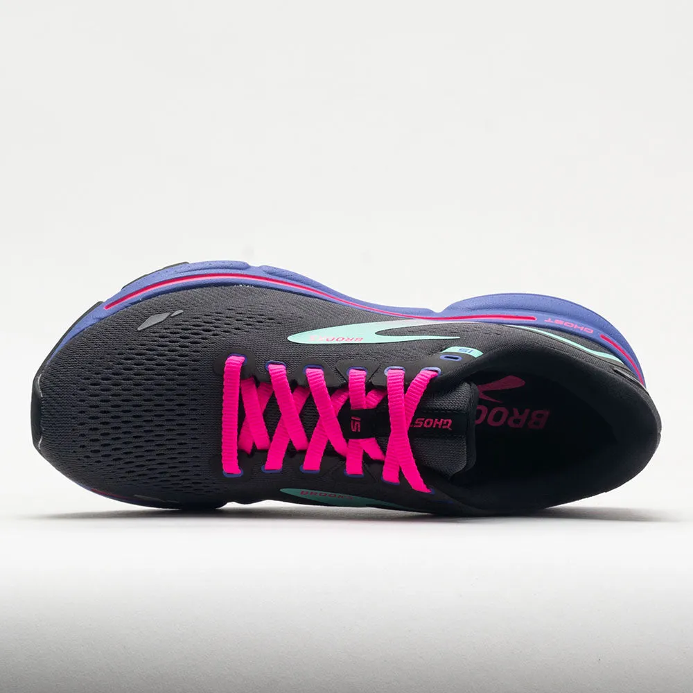 running at night shoes Brooks Ghost 15 Women's  Black/Blue/Aruba