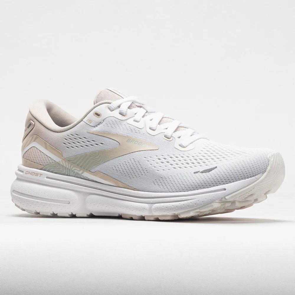hand - washable shoes Brooks Ghost 15 Women's  White/Crystal Grey/Glass