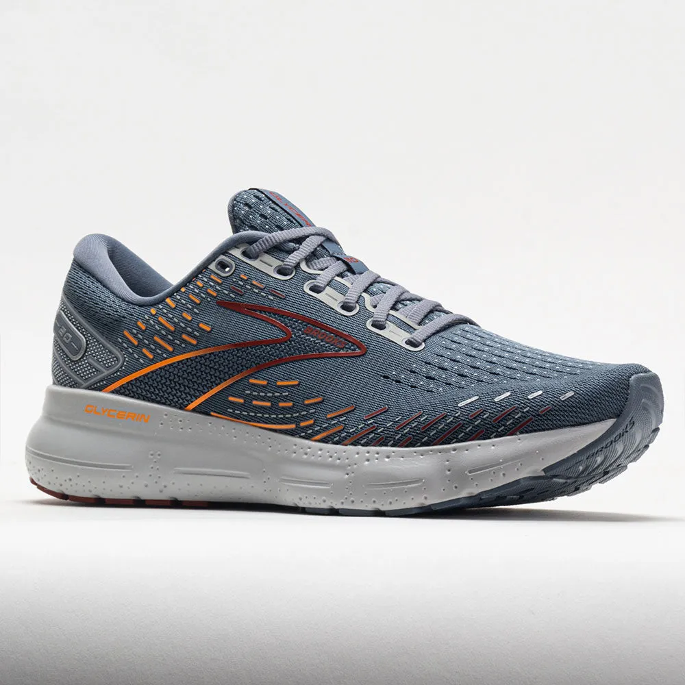 race - day running shoes Brooks Glycerin 20 Men's  Grey/Chili Oil/Orange