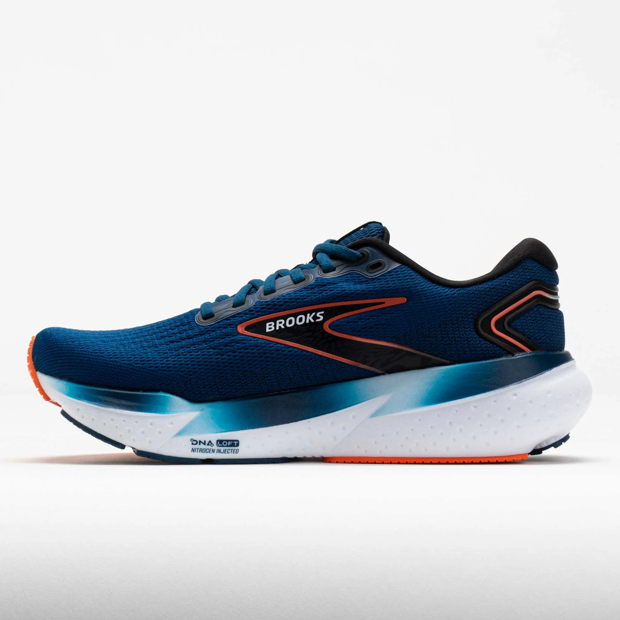 moisture - wicking shoe attribute adjustable fit shoes Brooks Glycerin 21 Men's  Blue Opal/Black/Nasturtium