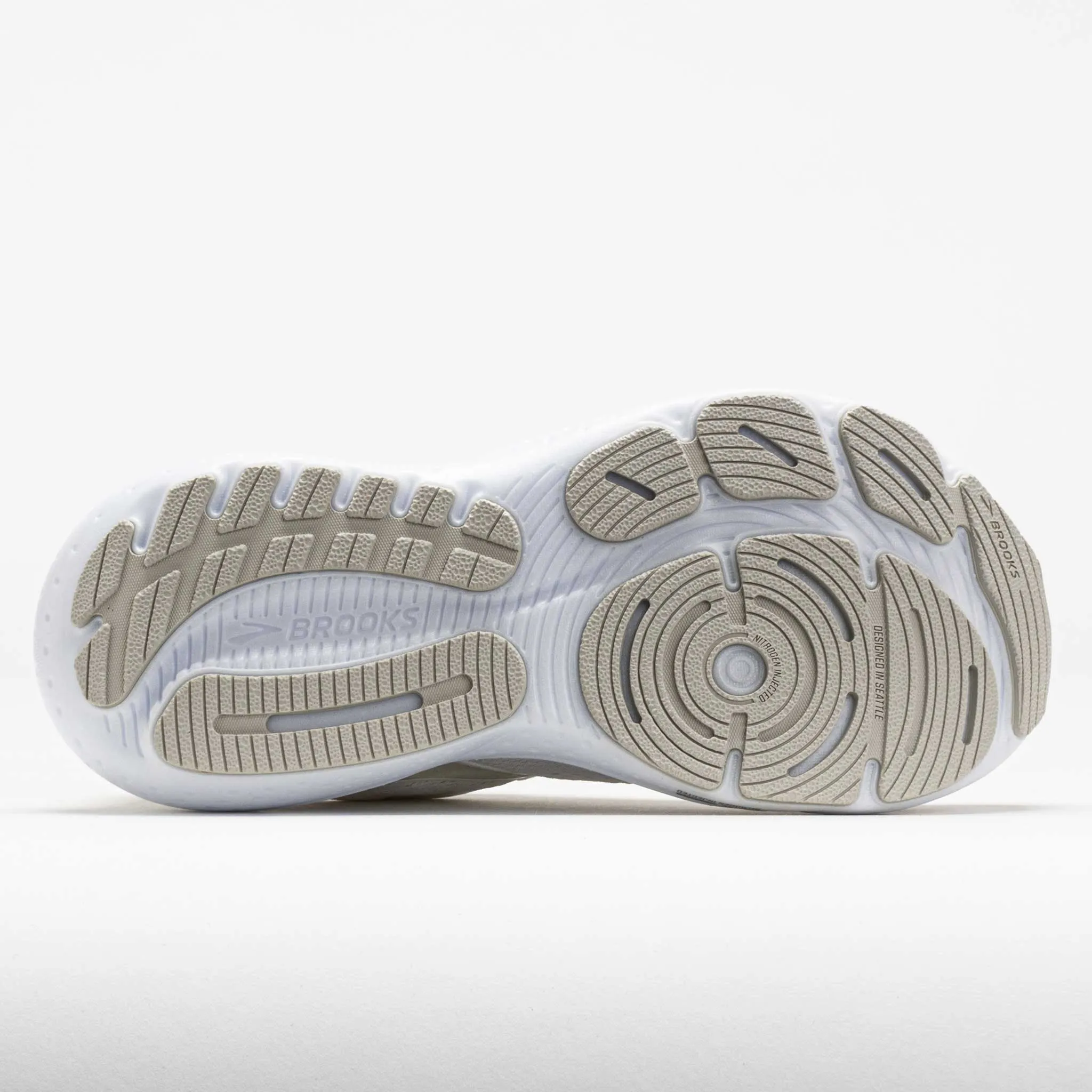 triple - strap shoes night - wear shoes Brooks Glycerin 21 Men's  White/White/Grey