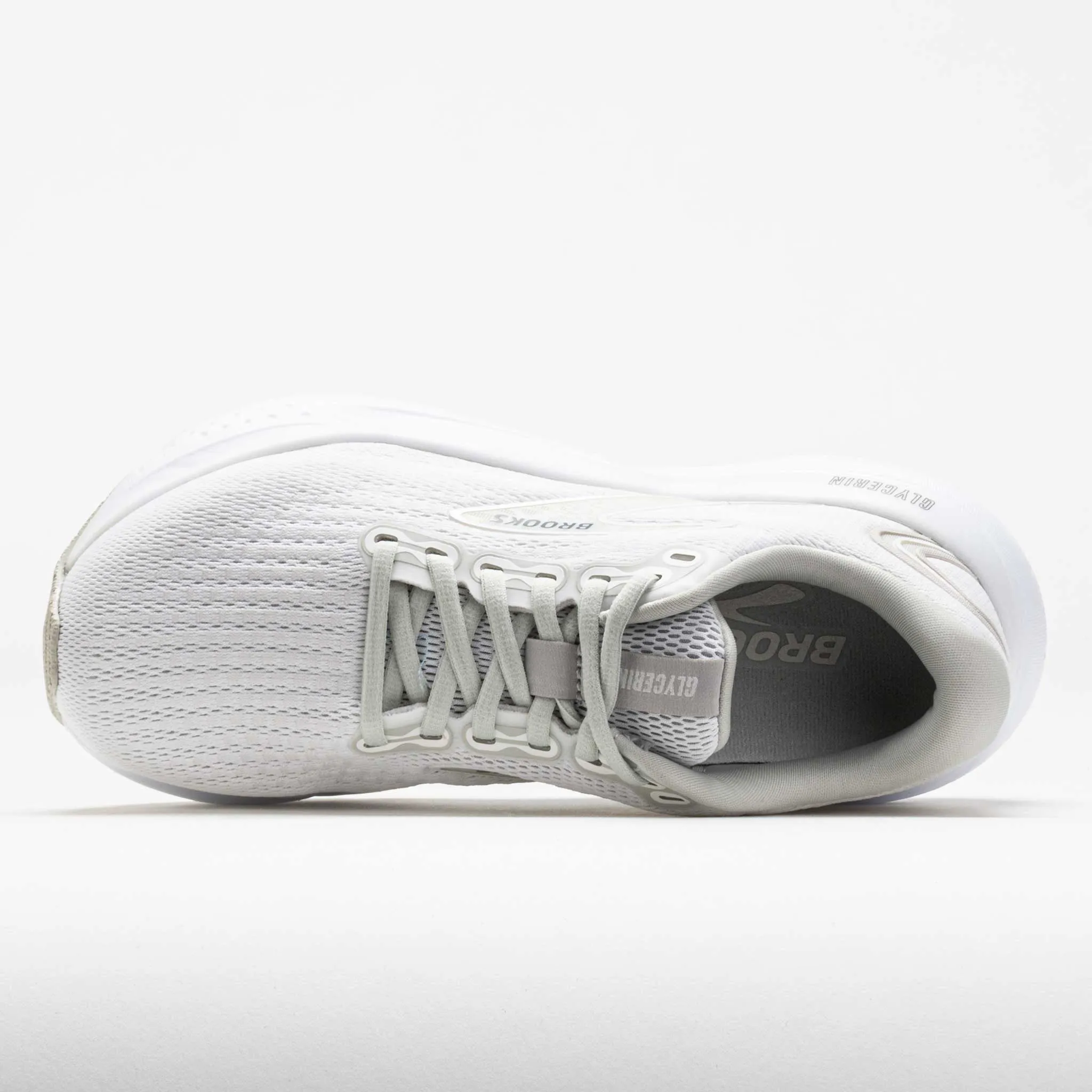 Brooks Glycerin 21 Women's  White/White/Grey anti - fungal lining shoes