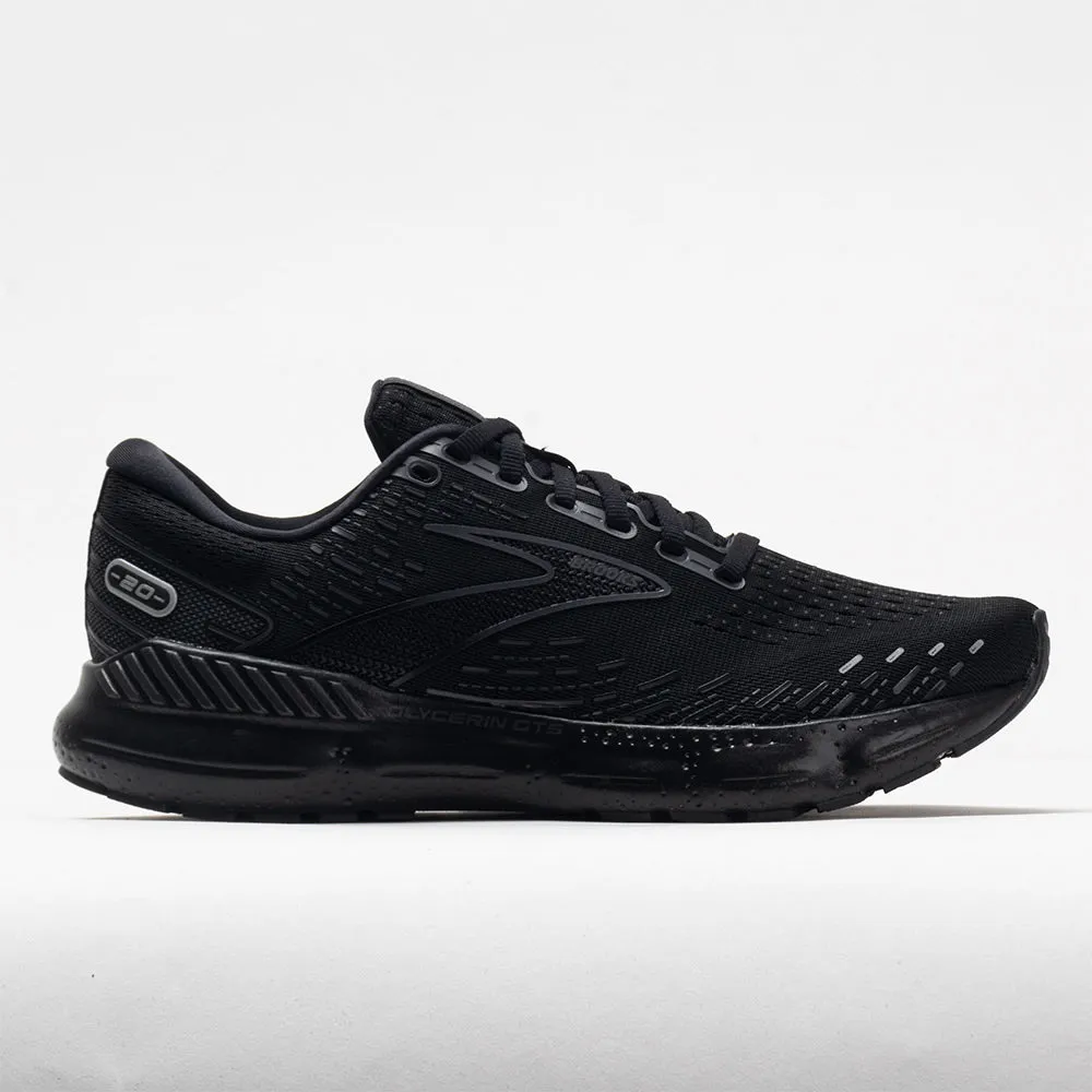 running on concrete Running Friendly Brooks Glycerin GTS 20 Men's  Black/Black/Ebony