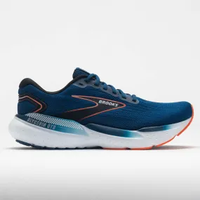 Brooks Glycerin GTS 21 Men's  Blue Opal/Black/Nasturtium gym floor treadmill workout running shoes