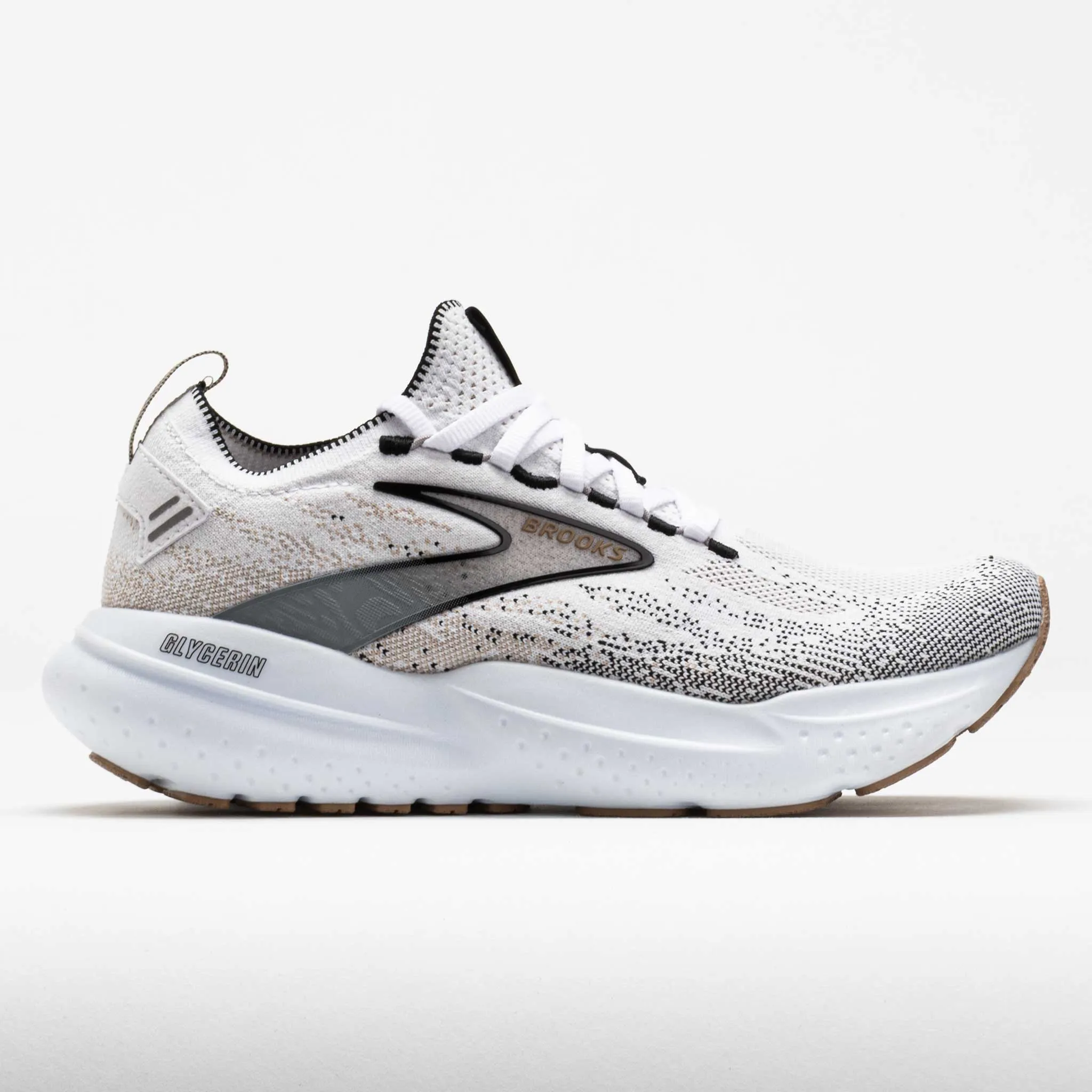 Brooks Glycerin StealthFit 21 Women's  White/Grey/Black Heel support cup