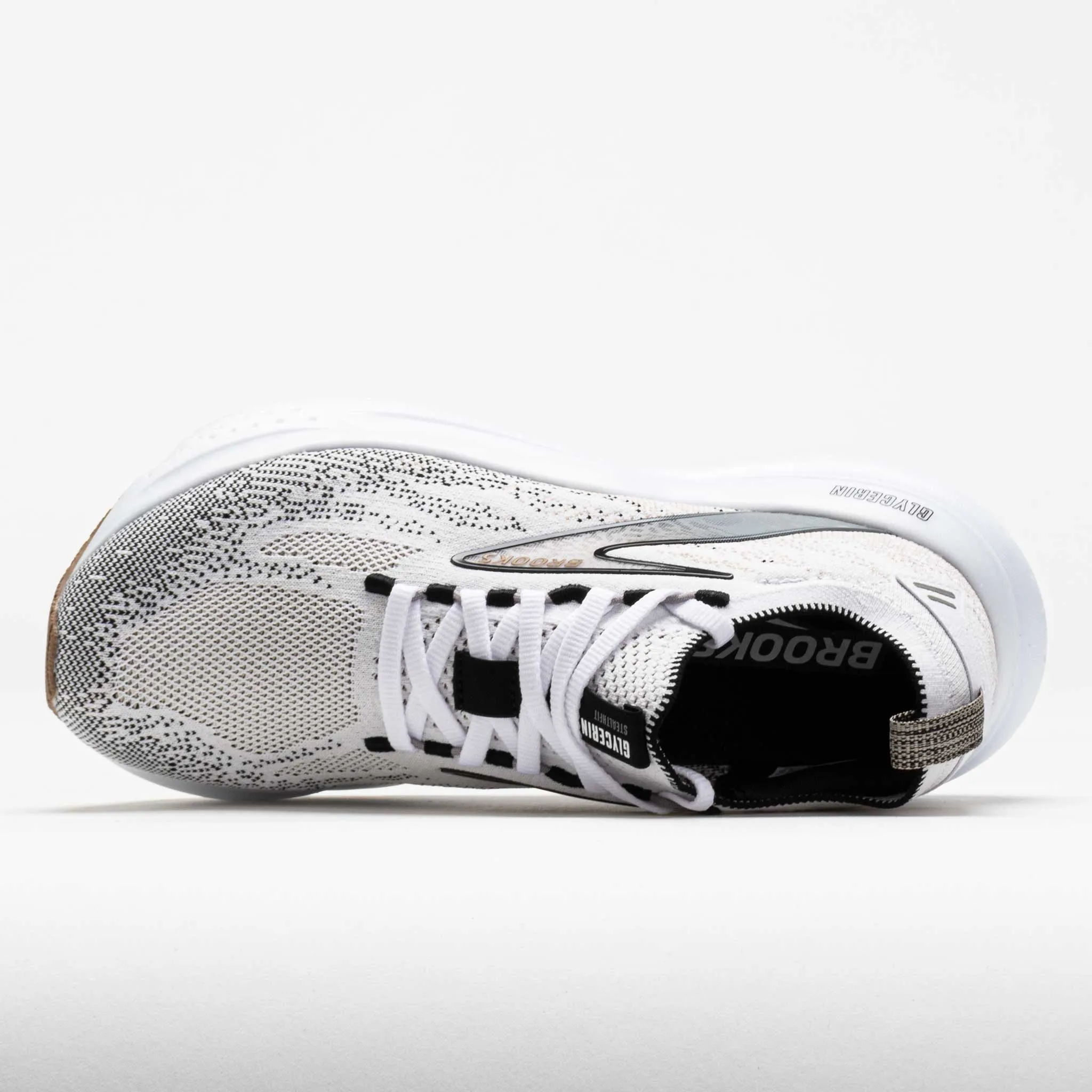 Ventilated Mesh basketball - court running shoes Brooks Glycerin StealthFit 21 Women's  White/Grey/Black