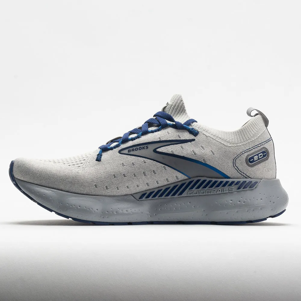 Brooks Glycerin StealthFit GTS 20 Men's  Oyster/Alloy/Blue Depths motion - control continuous - running shoes