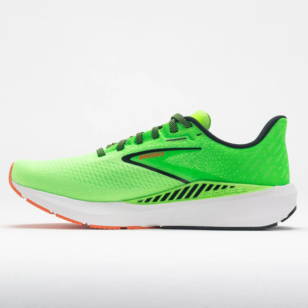 logo - strapped shoes Brooks Launch GTS 10 Men's  Green Gecko/Red Orange/White