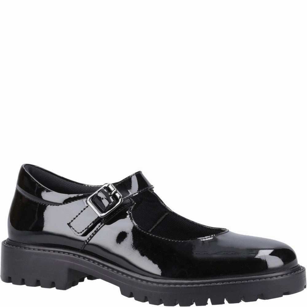 Short Walk Hush Puppies Aurora Patent Junior School Shoes