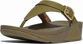 Knotted Straps FitFlop Women's Lulu Adjustable Leather Toe-Post Sandals