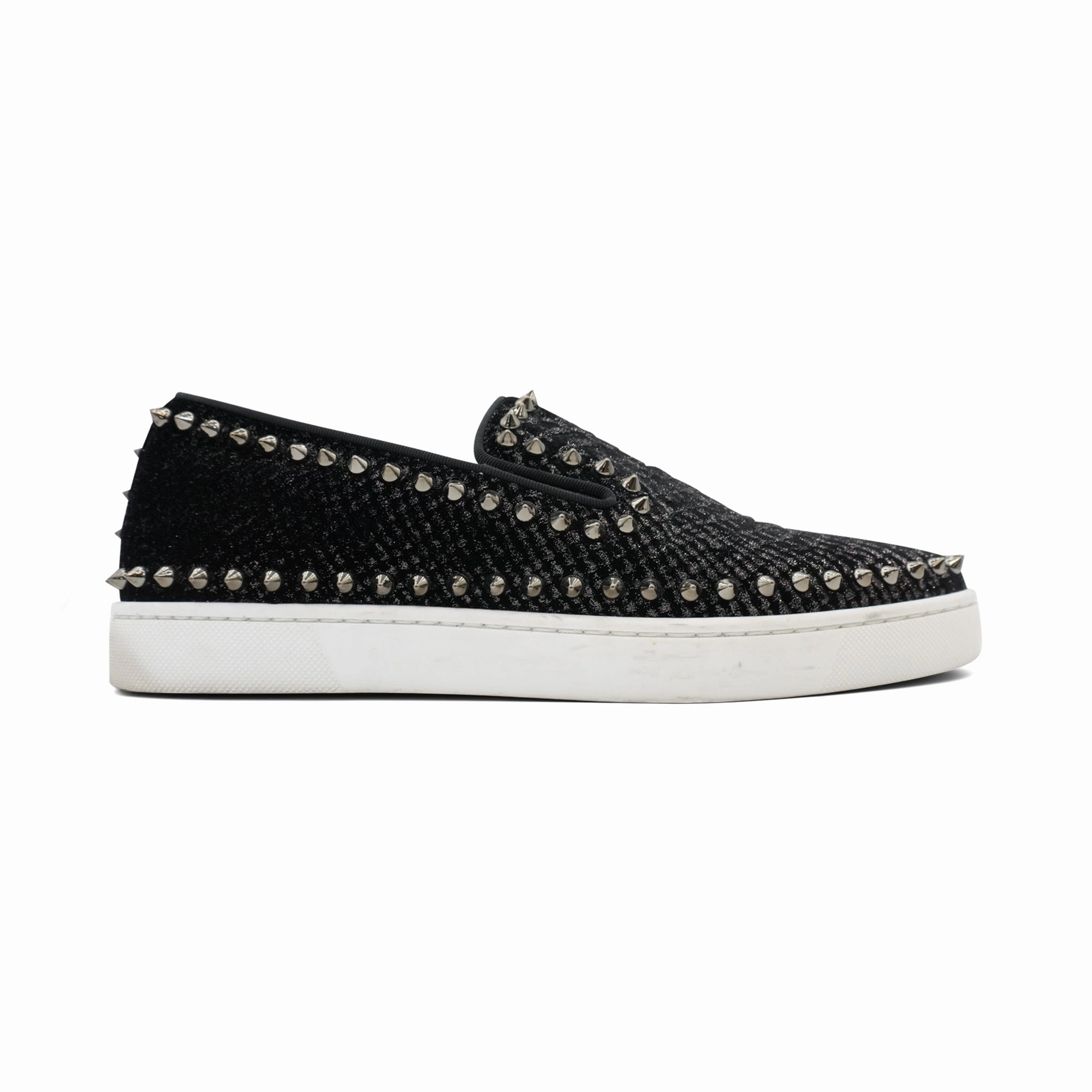 Christian Louboutin Spike Slip-On Sneakers - Men's 41 Slim flexibility Heel counter