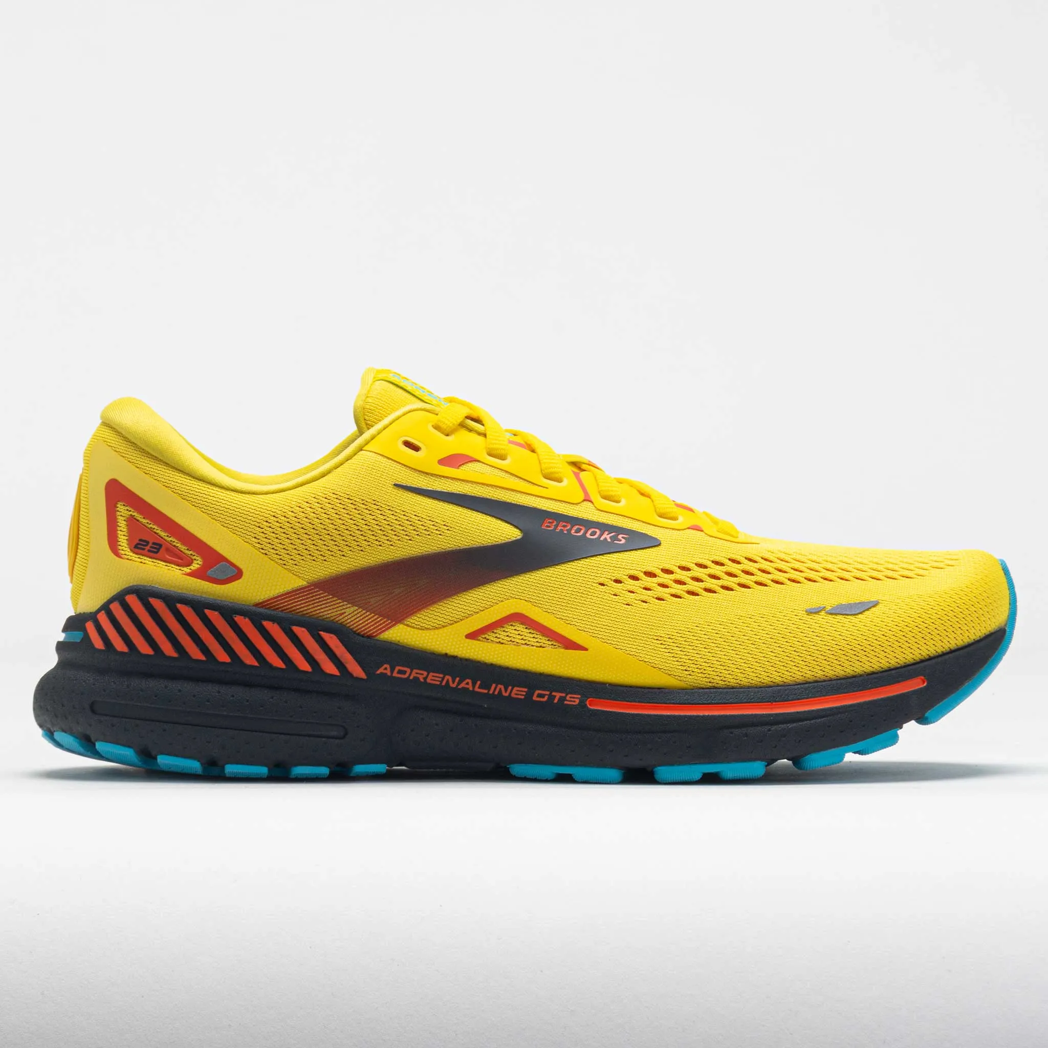 Brooks Adrenaline GTS 23 Men's  Yellow/Foraged Iron/Orange Fast - takeoff Durable Design