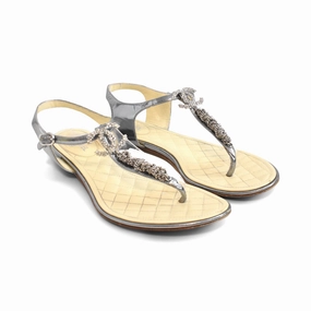 Chanel Chain Sandals - Women's 38 Soft Leather Long Wear