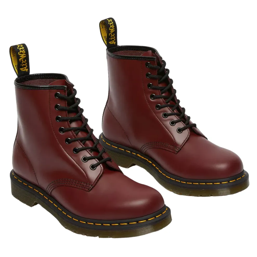 Reliable Grip Practical Cherry Red Smooth 8 Eye Boot