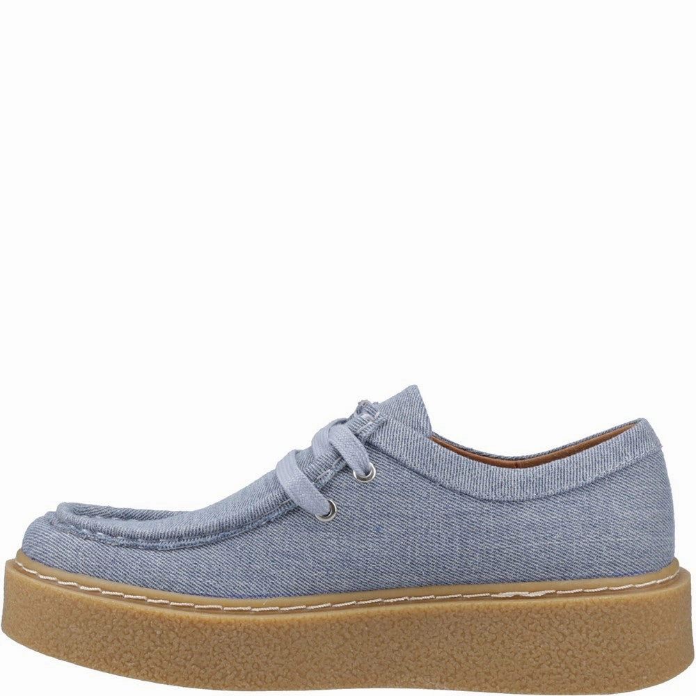 Hush Puppies Bridie Textile Mocc Toe Outfit Neutral Flat Heel