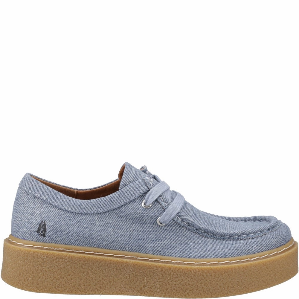 Stylish Minimal Hush Puppies Bridie Textile Mocc Toe