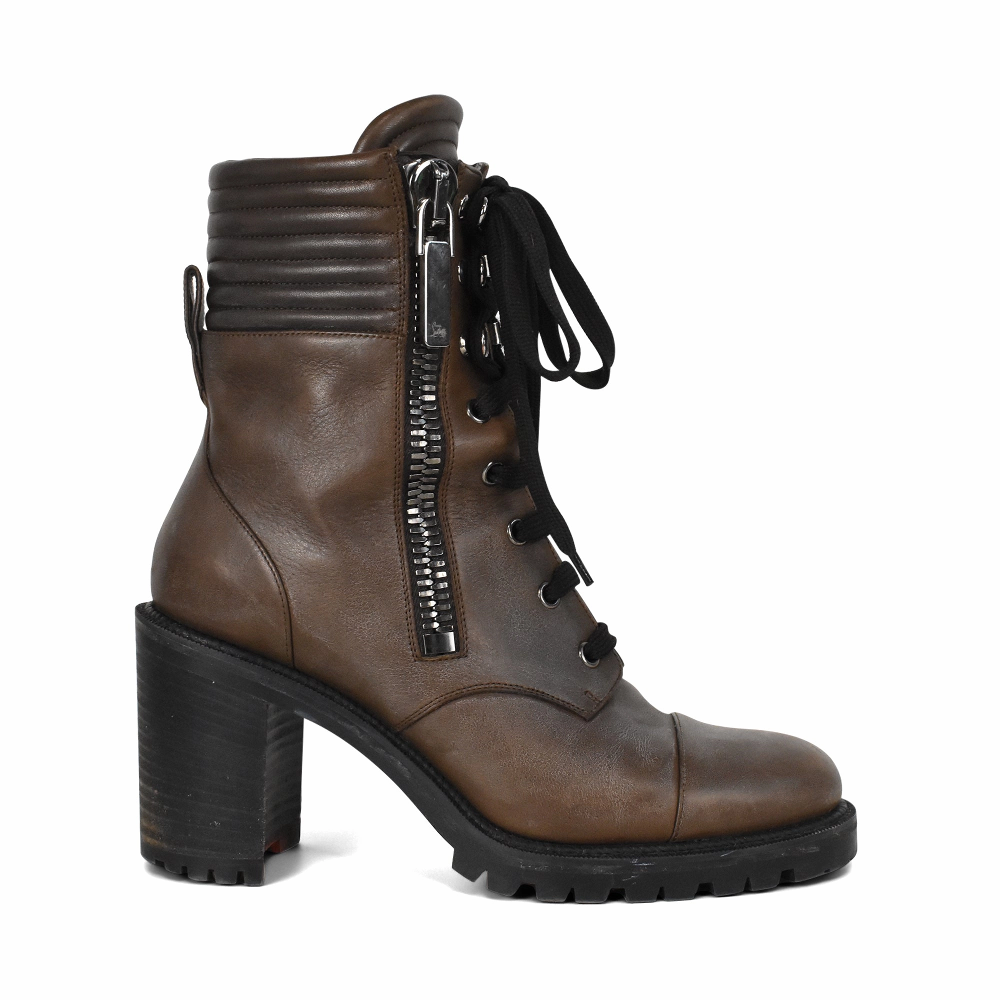 Christian Louboutin 'En Hiver' Combat Boots - Women's 39.5 City Street Cowgirl Vibe