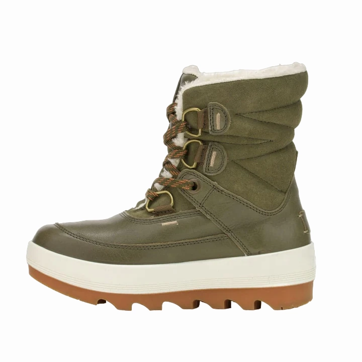 Celeste Dark Olive Lace-Up Design