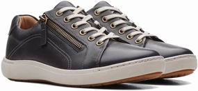 Clarks Women's Nalle Lace Sneaker running in an urban area shoes