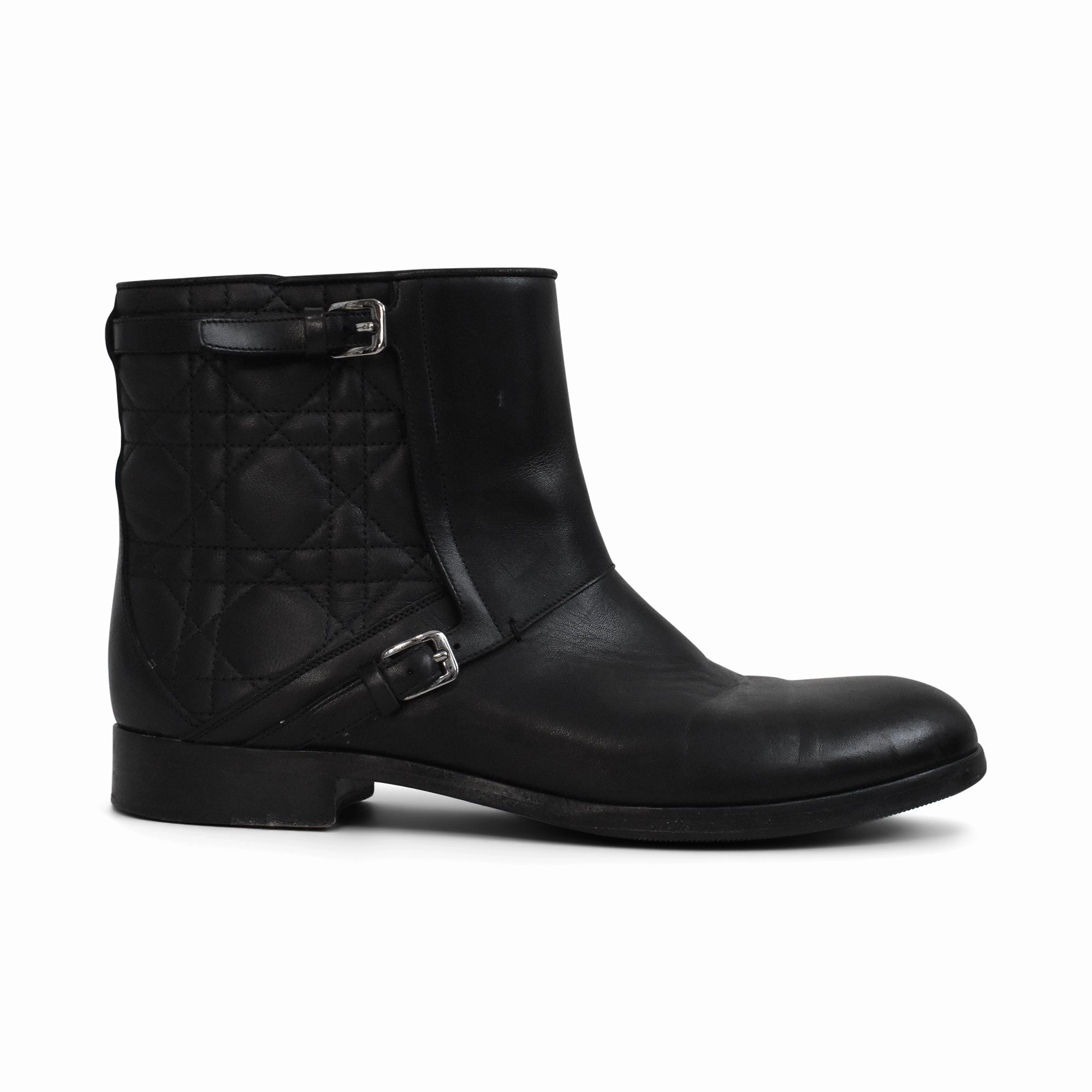 Bold Life Traction Grip Christian Dior Cannage Quilt Ankle Boots - Women's 39