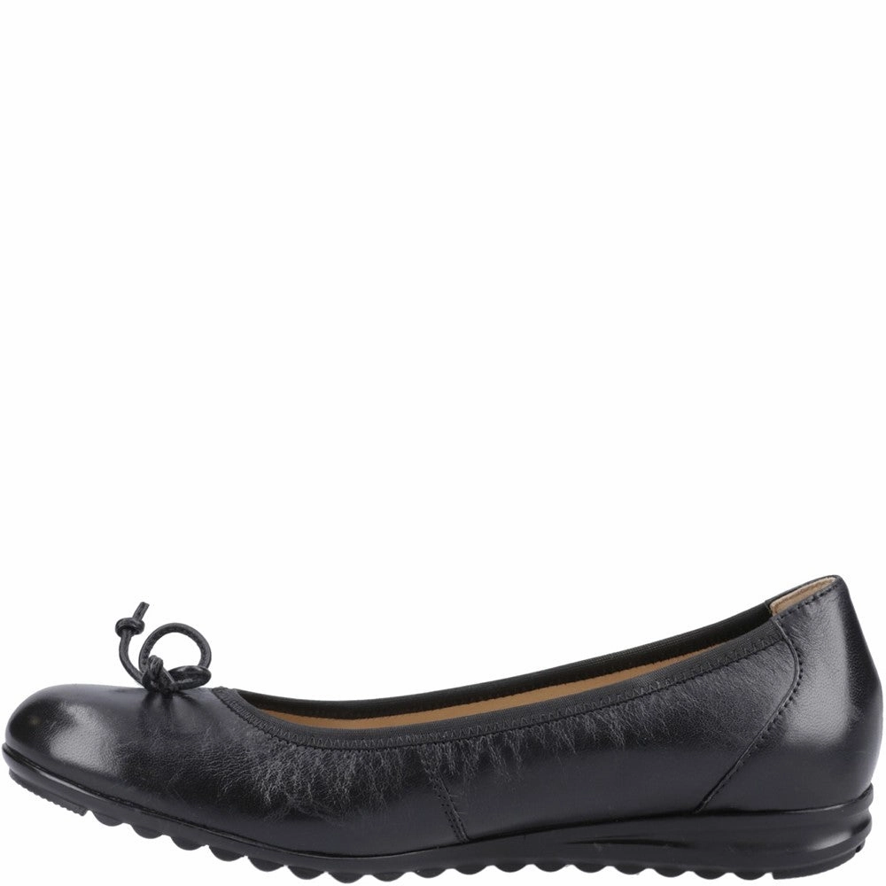 Hush Puppies Lucille Bow Ballerina Canvas Upper