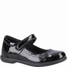 Light Pace Flexible Step Hush Puppies Bethany Patent Junior School Shoes