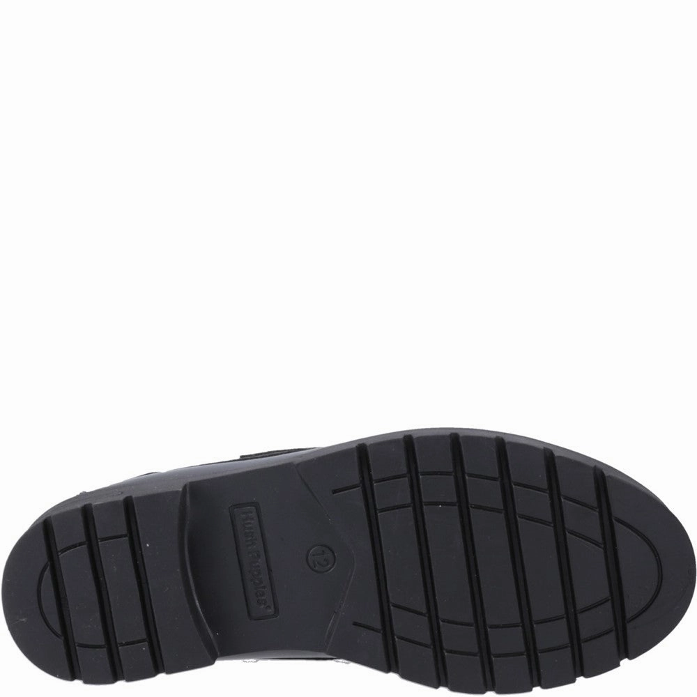 Hush Puppies Lucy Patent Junior School Shoes Travel Mood Versatile Design