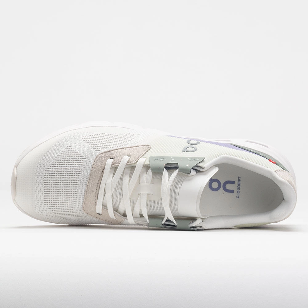 On Cloudrift Women's  Undyed White/Wisteria cushioning - feature shoes