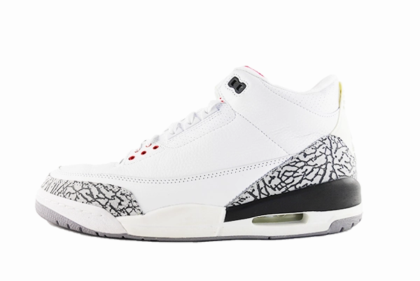 Air Jordan 3 "White Cement" (2003) mesh running option ice shoes