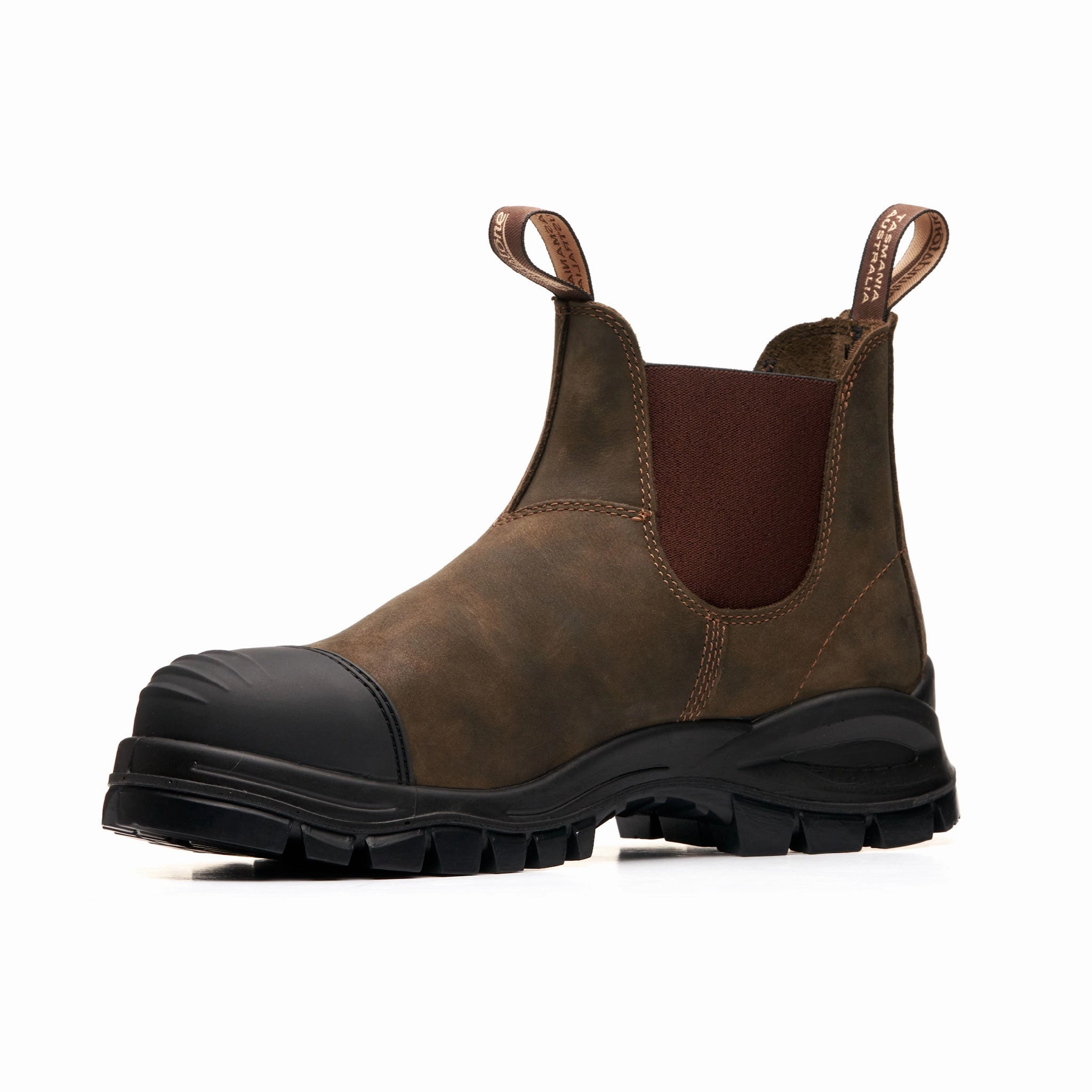 Elastic Goring Outdoor Tough 962 XFR Work & Safety Boot Waxy Rustic Brown