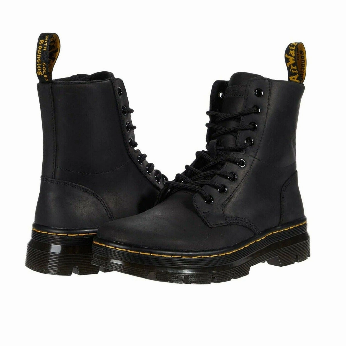 Oil-Resistant Heavy Terrain Combs Leather Black Wyoming