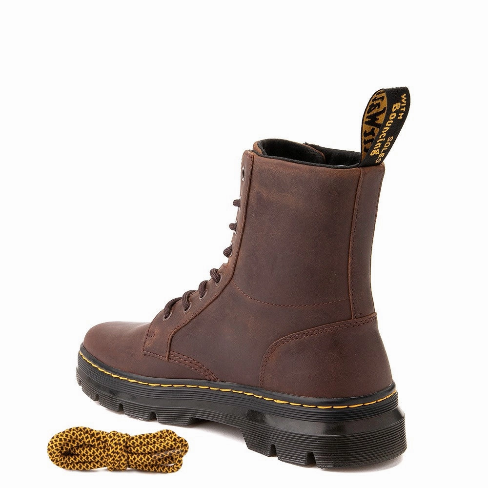 High-Top Style Combs Leather Gaucho Brown