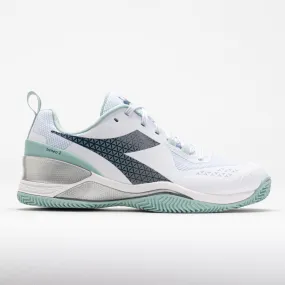 Diadora Blushield Torneo 2 Clay Women's  White/Legion Blue/Surf Spray running for a way to stay focused cross-training shoes